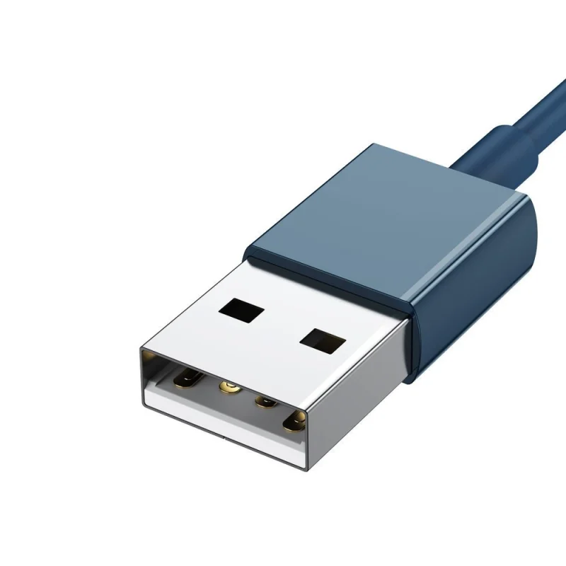 Baseus Superior 3w1 kabel USB - Lightning / USB Typ C / micro USB 3,5 A 1,5 m niebieski (CAMLTYS-03) - obrazek 10