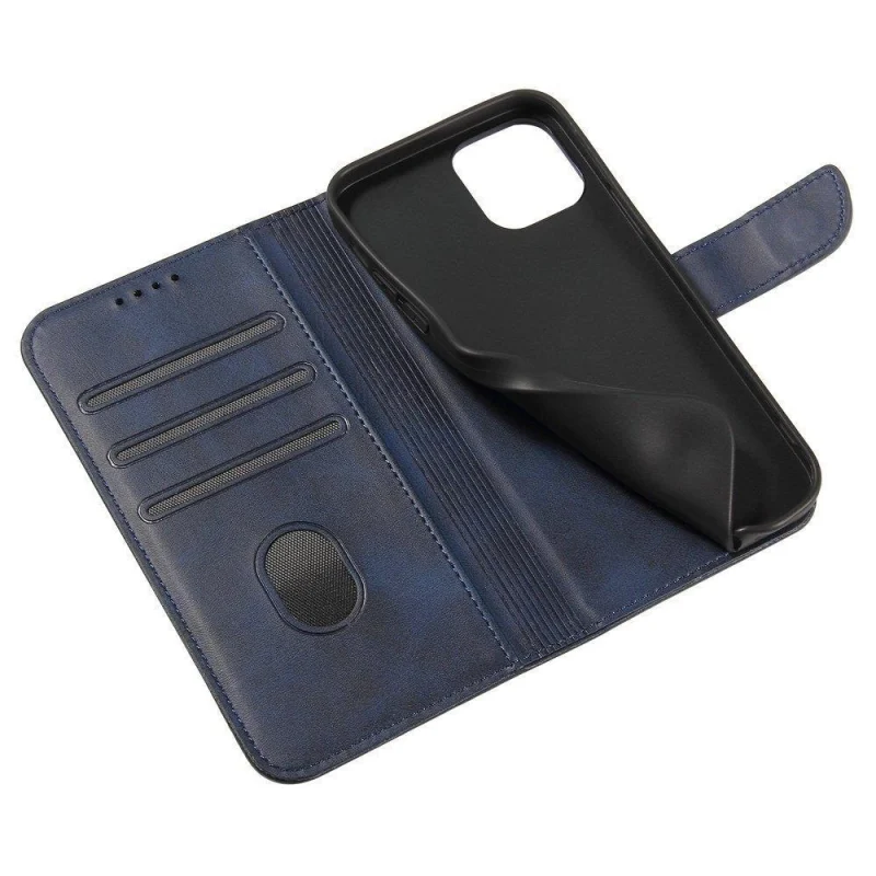 Magnet Case elegancki futerał etui pokrowiec z klapką i funkcją podstawki Samsung Galaxy A02s EU niebieski - obrazek 7