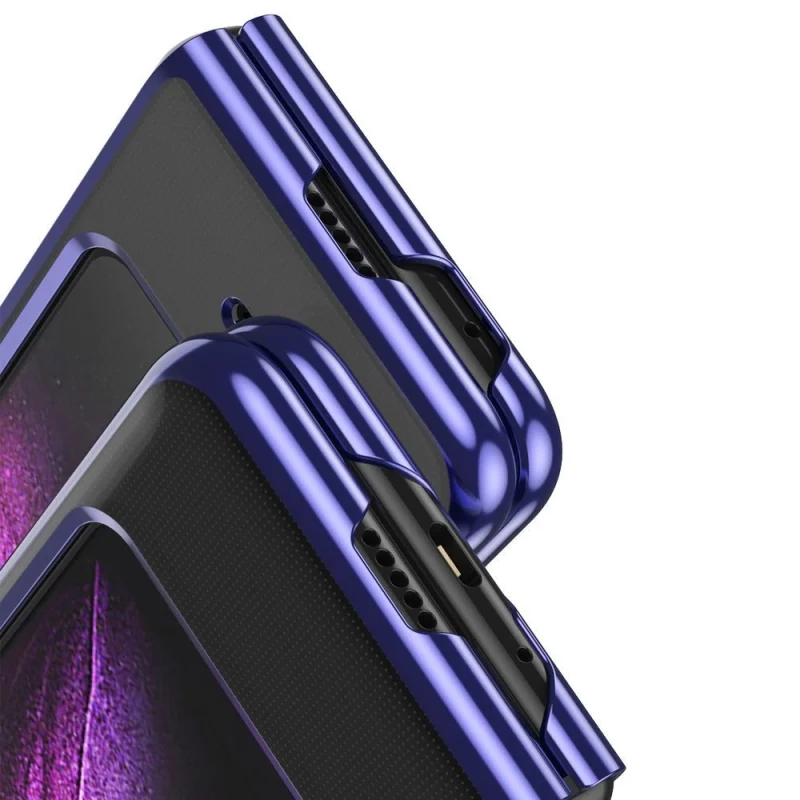 Plating Case hard case pokrowiec etui z metaliczną ramką Samsung Galaxy Fold niebieski - obrazek 6