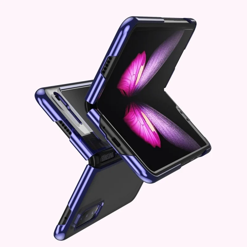 Plating Case hard case pokrowiec etui z metaliczną ramką Samsung Galaxy Fold niebieski - obrazek 7