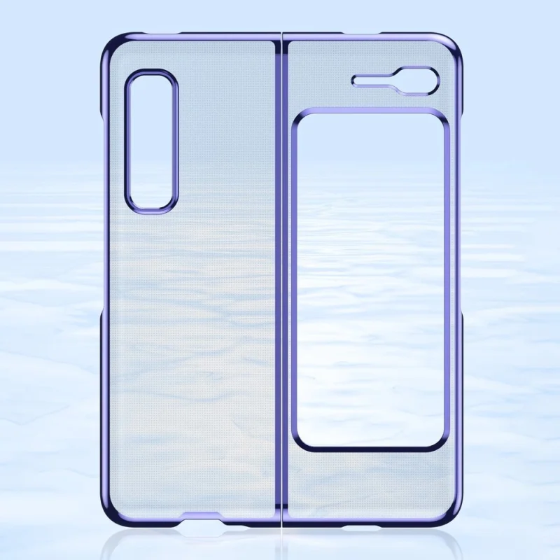 Plating Case hard case pokrowiec etui z metaliczną ramką Samsung Galaxy Fold niebieski - obrazek 10