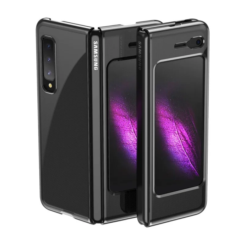 Plating Case hard case pokrowiec etui z metaliczną ramką Samsung Galaxy Fold czarny