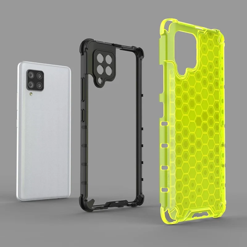 Honeycomb etui pancerny pokrowiec z żelową ramką Samsung Galaxy A42 5G czarny - obrazek 14