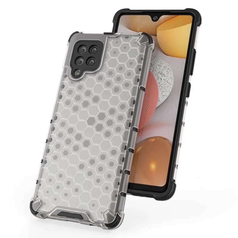 Honeycomb etui pancerny pokrowiec z żelową ramką Samsung Galaxy A42 5G czarny - obrazek 9