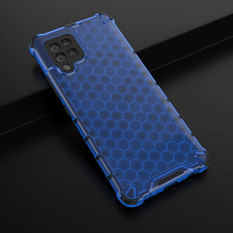 Honeycomb etui pancerny pokrowiec z żelową ramką Samsung Galaxy A42 5G niebieski - obrazek 4