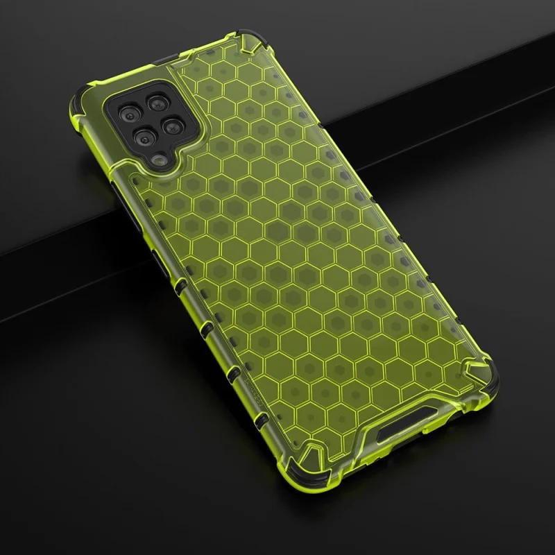 Honeycomb etui pancerny pokrowiec z żelową ramką Samsung Galaxy A42 5G zielony - obrazek 4