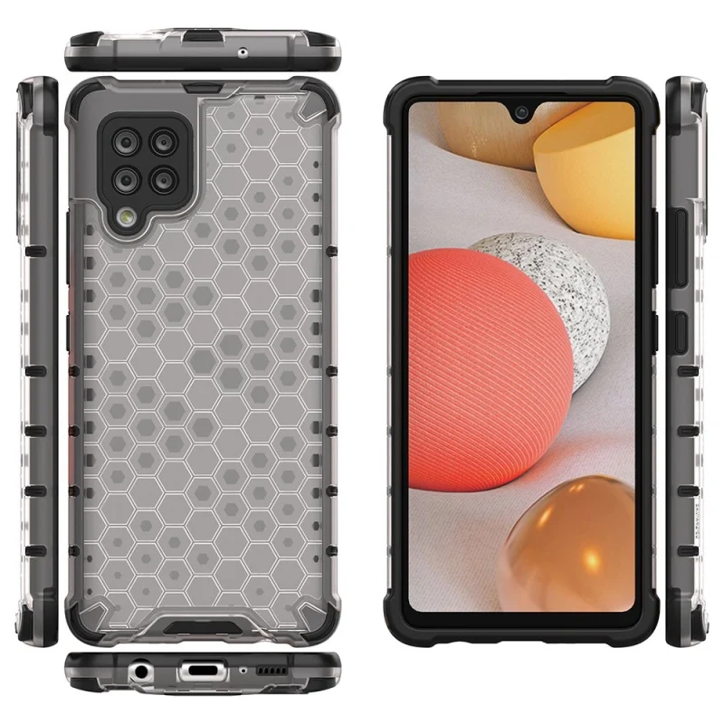 Honeycomb etui pancerny pokrowiec z żelową ramką Samsung Galaxy A42 5G przezroczysty - obrazek 10