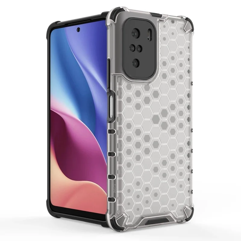 Honeycomb etui pancerny pokrowiec z żelową ramką Xiaomi Redmi K40 Pro+ / K40 Pro / K40 / Poco F3 czarny - obrazek 5