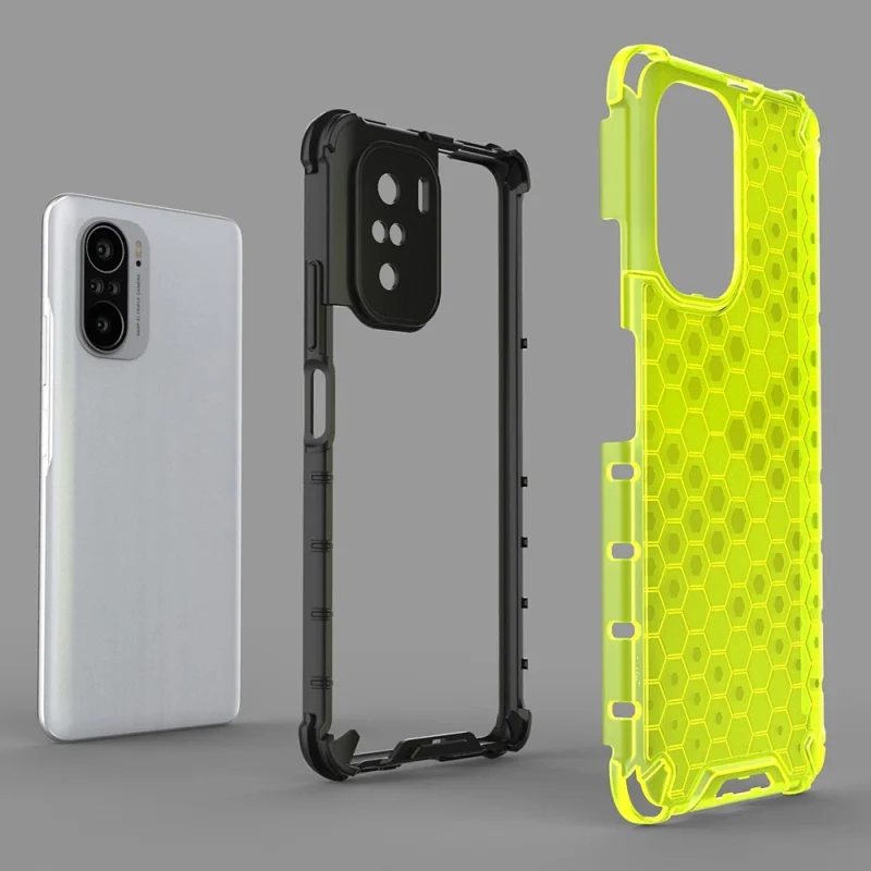 Honeycomb etui pancerny pokrowiec z żelową ramką Xiaomi Redmi K40 Pro+ / K40 Pro / K40 / Poco F3 czarny - obrazek 13