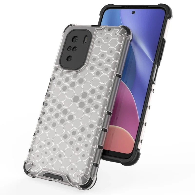 Honeycomb etui pancerny pokrowiec z żelową ramką Xiaomi Redmi K40 Pro+ / K40 Pro / K40 / Poco F3 czarny - obrazek 8