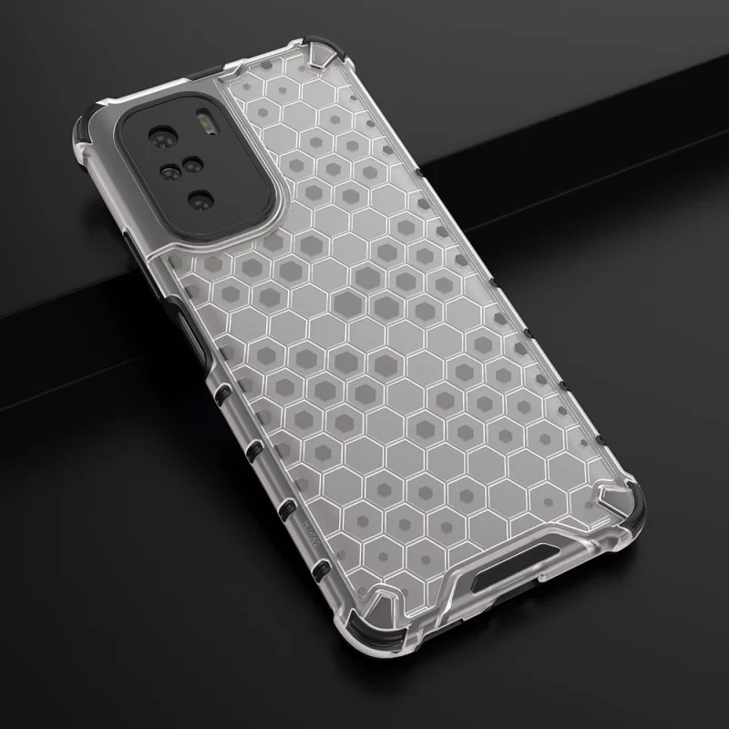 Honeycomb etui pancerny pokrowiec z żelową ramką Xiaomi Redmi K40 Pro+ / K40 Pro / K40 / Poco F3 przezroczysty - obrazek 12