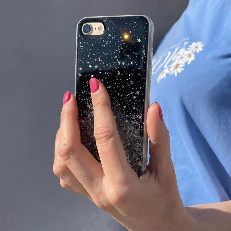 Wozinsky Star Glitter błyszczące etui pokrowiec z brokatem Xiaomi Redmi K40 Pro+ / K40 Pro / K40 / Poco F3 zielony - obrazek 5