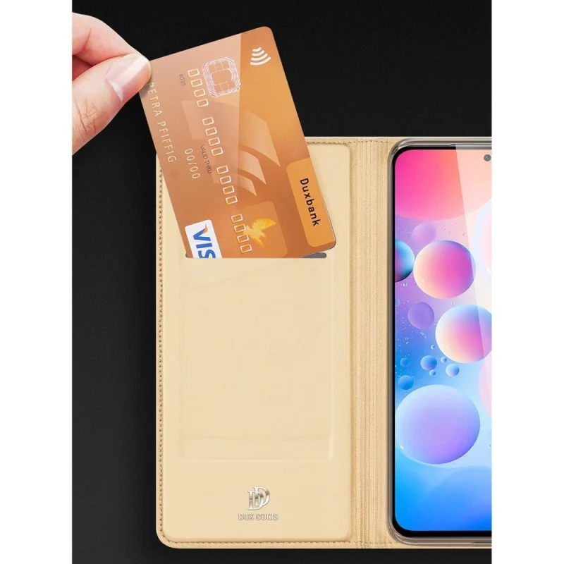 Dux Ducis Skin Pro kabura etui pokrowiec z klapką Xiaomi Redmi K40 Pro+ / K40 Pro / K40 / Poco F3 różowy - obrazek 12