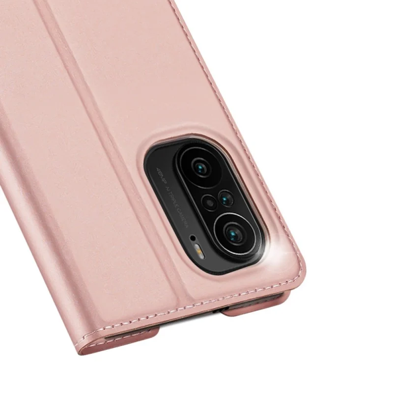 Dux Ducis Skin Pro kabura etui pokrowiec z klapką Xiaomi Redmi K40 Pro+ / K40 Pro / K40 / Poco F3 różowy - obrazek 3