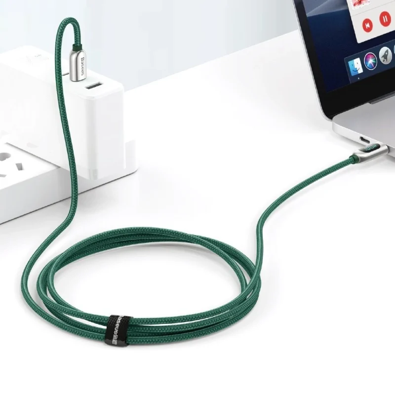 Kabel Baseus CATSK-B01 USB-C - USB-C PD QC 100W 5A 480Mb/s 1m z wyświetlaczem - czarny - obrazek 9