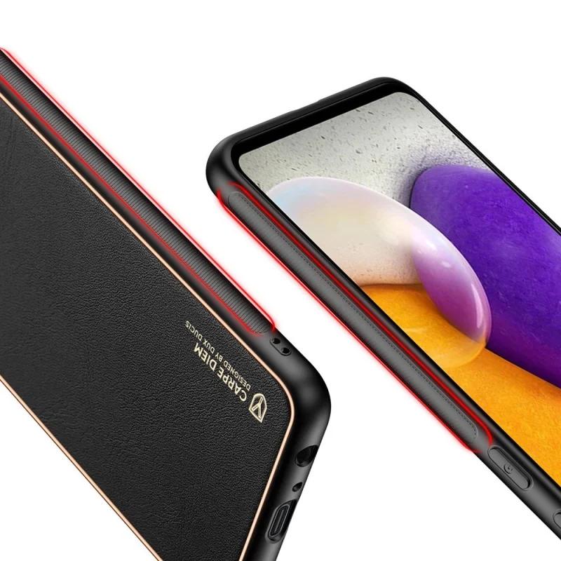 Dux Ducis Yolo eleganckie etui pokrowiec ze skóry ekologicznej Samsung Galaxy A72 4G czarny - obrazek 6