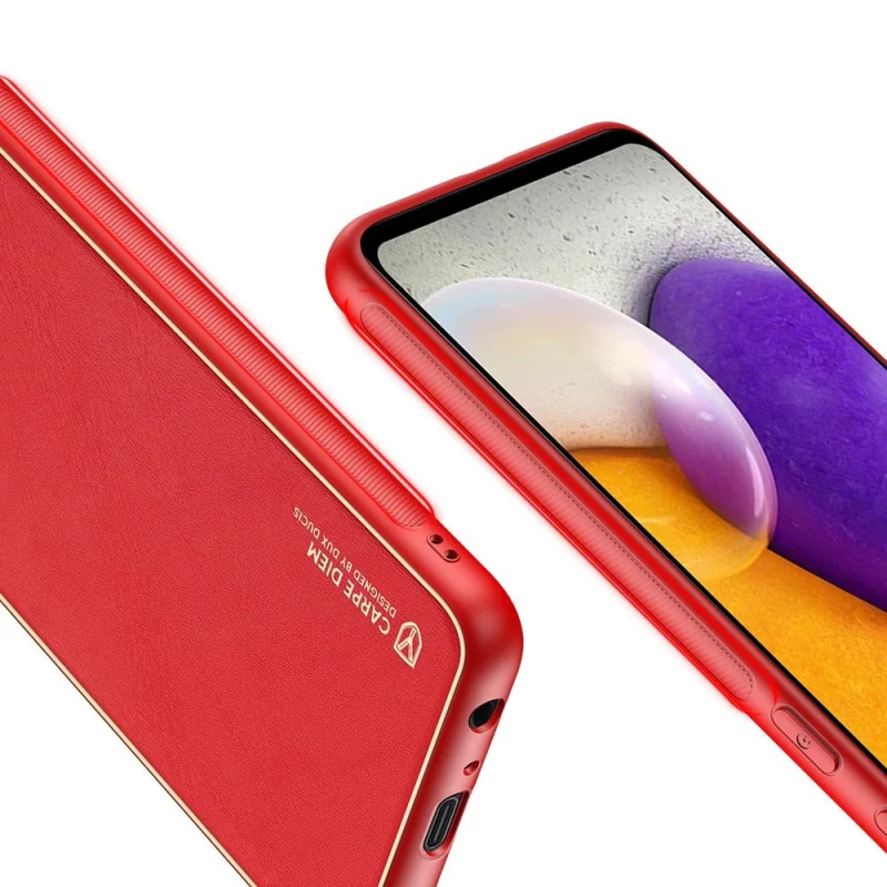 Dux Ducis Yolo eleganckie etui pokrowiec ze skóry ekologicznej Samsung Galaxy A72 4G czerwony - obrazek 8