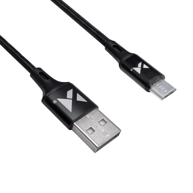 Wozinsky kabel przewód USB - microUSB 2,4A 1m czarny (WUC-M1B) - obrazek 3