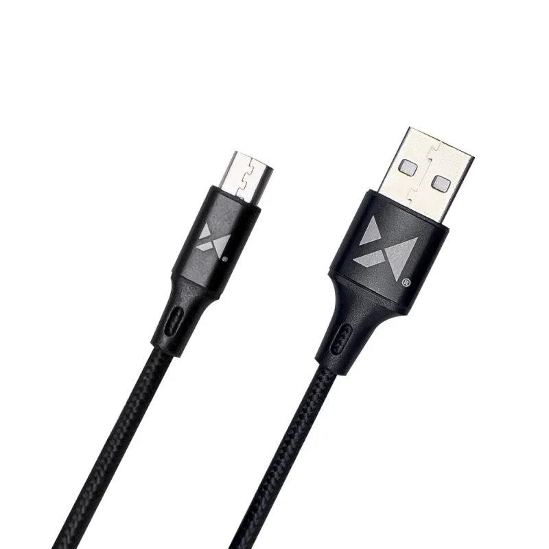 Wozinsky kabel przewód USB - microUSB 2,4A 1m czarny (WUC-M1B) - obrazek 2