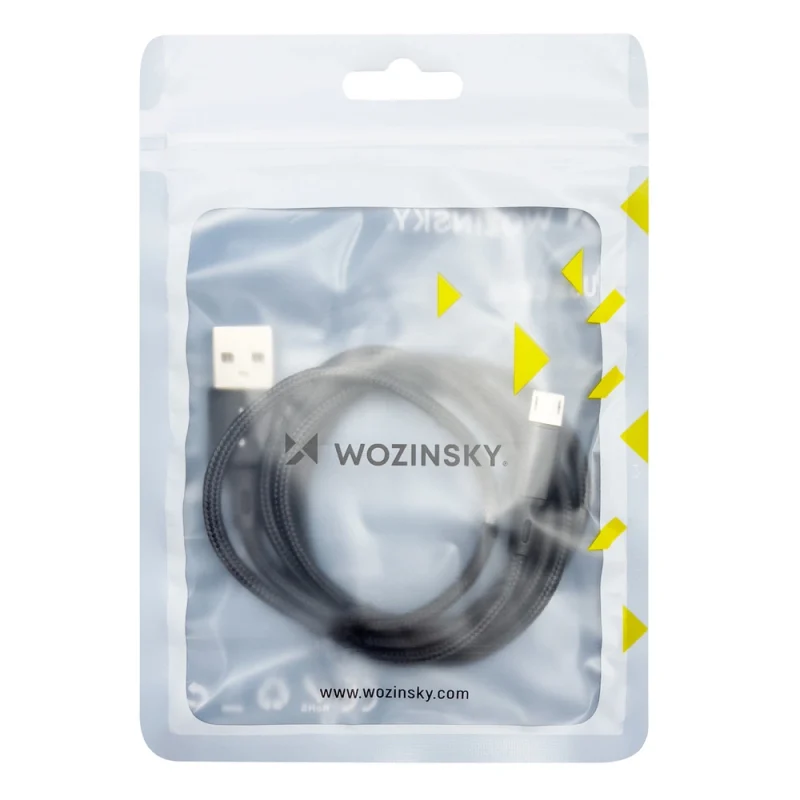 Wozinsky kabel przewód USB - microUSB 2,4A 1m czarny (WUC-M1B) - obrazek 5