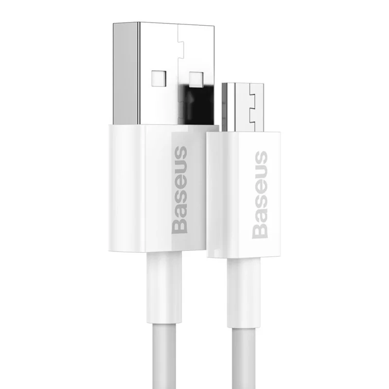 Kabel Baseus Superior USB-A / micro USB 2A 1m - biały - obrazek 2