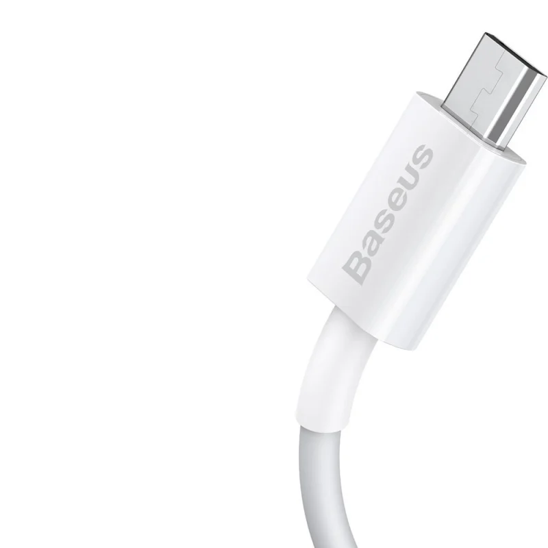 Kabel Baseus Superior USB-A / micro USB 2A 1m - biały - obrazek 3