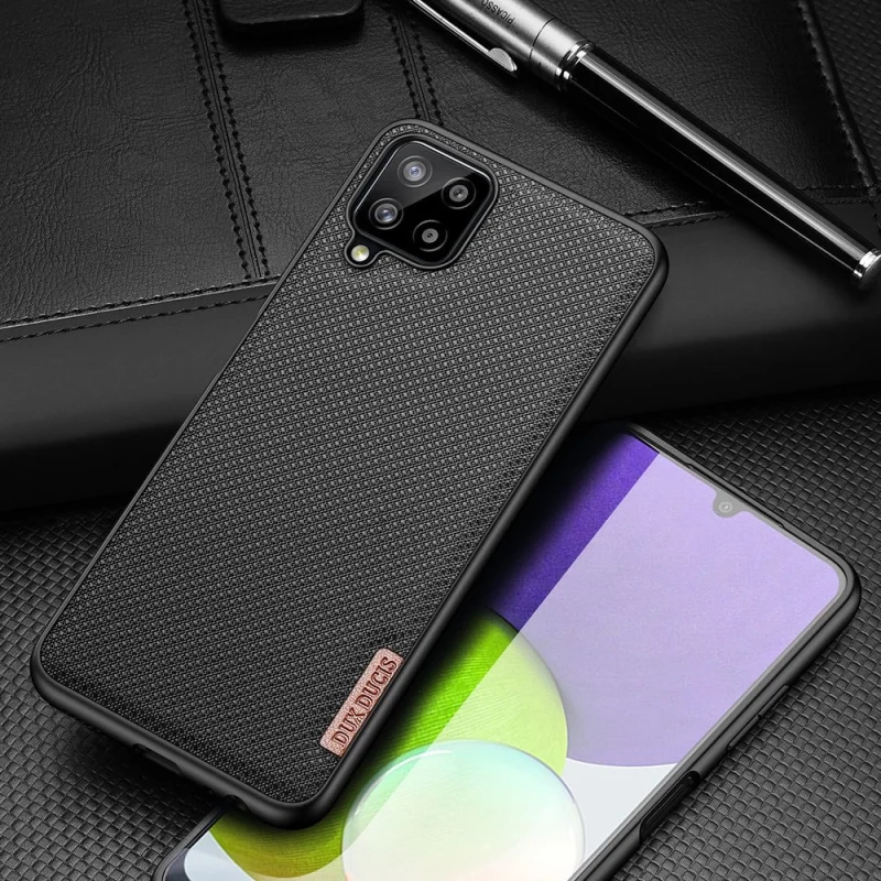 Dux Ducis Fino etui pokrowiec pokryty nylonowym materiałem Samsung Galaxy A22 4G czarny - obrazek 16