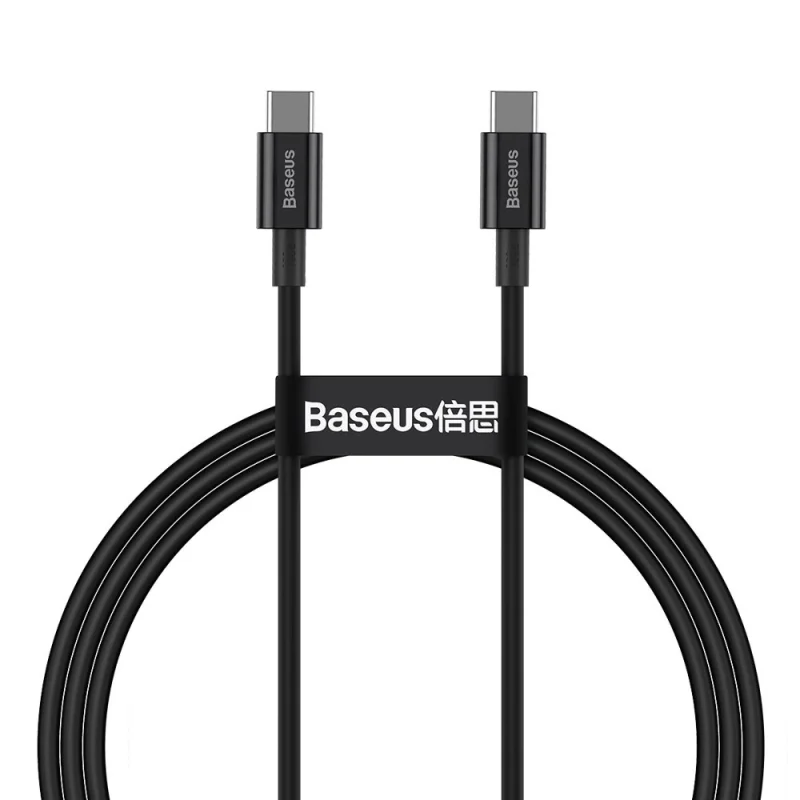 Kabel Baseus CATYS-B01 USB-C - USB-C PD QC FCP 100W 5A 480Mb/s 1m - czarny