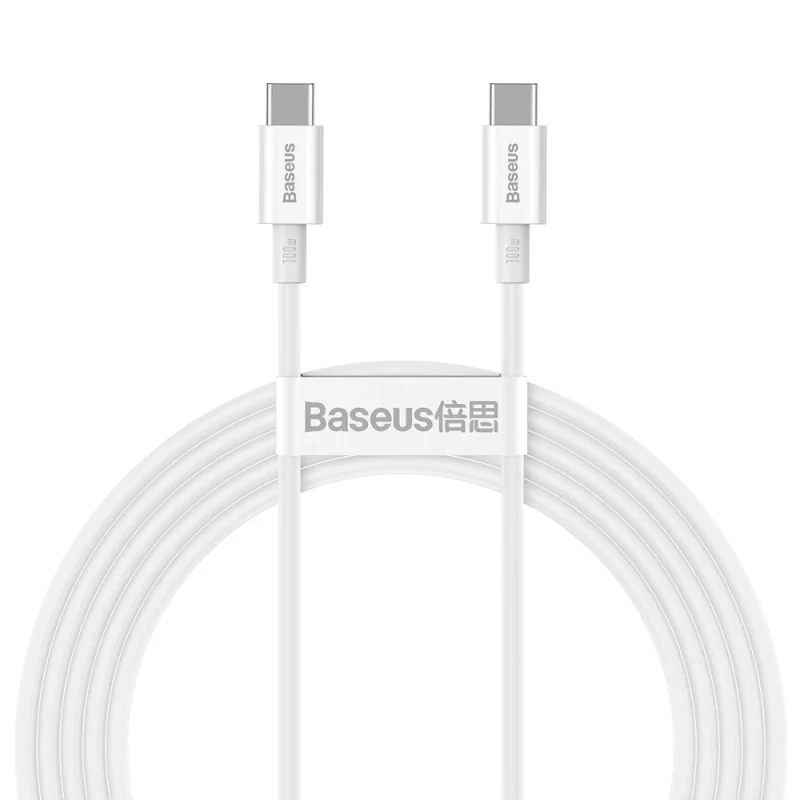 Kabel Baseus CATYS-C02 USB-C - USB-C PD QC FCP 100W 5A 2m - biały