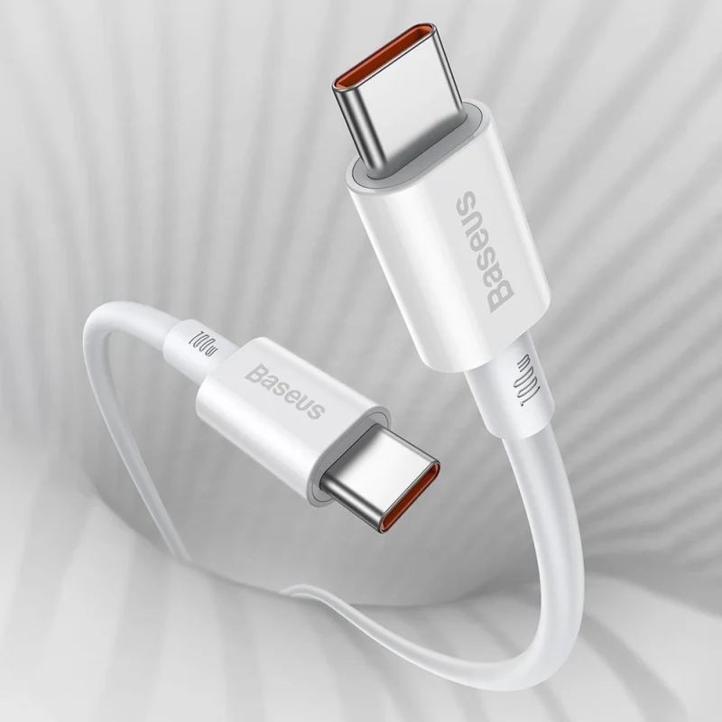 Kabel Baseus CATYS-C02 USB-C - USB-C PD QC FCP 100W 5A 2m - biały - obrazek 12