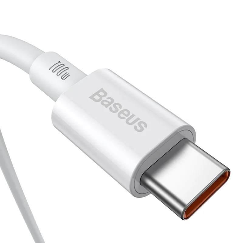 Kabel Baseus CATYS-C02 USB-C - USB-C PD QC FCP 100W 5A 2m - biały - obrazek 3