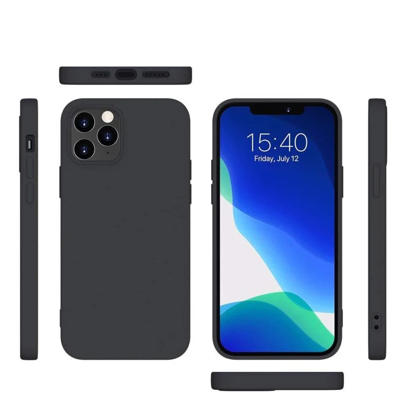 Silicone Case elastyczne silikonowe etui pokrowiec Xiaomi Redmi Note 10 5G / Poco M3 Pro czarny - obrazek 6