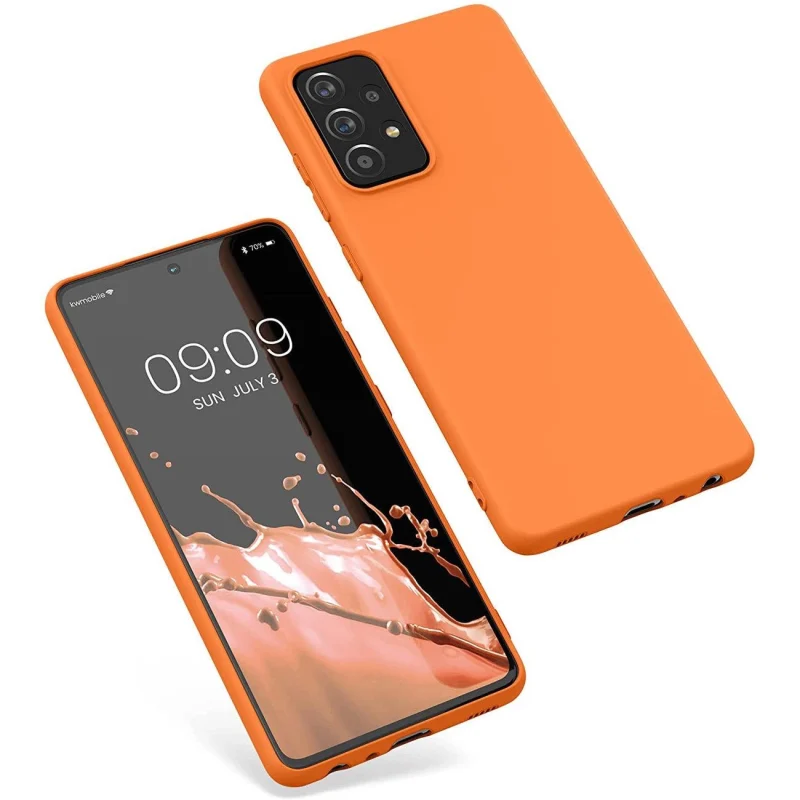 Silicone Case elastyczne silikonowe etui pokrowiec Samsung Galaxy A22 4G różowy - obrazek 5