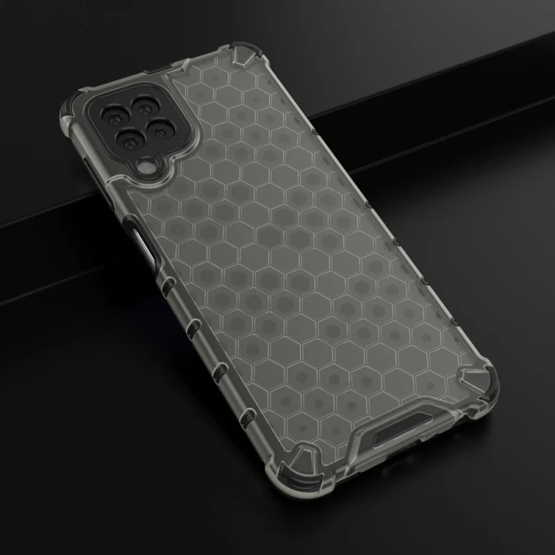 Honeycomb etui pancerny pokrowiec z żelową ramką Samsung Galaxy A22 4G czarny - obrazek 14