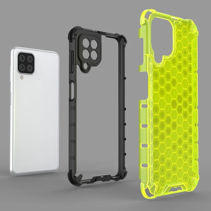 Honeycomb etui pancerny pokrowiec z żelową ramką Samsung Galaxy A22 4G czarny - obrazek 6