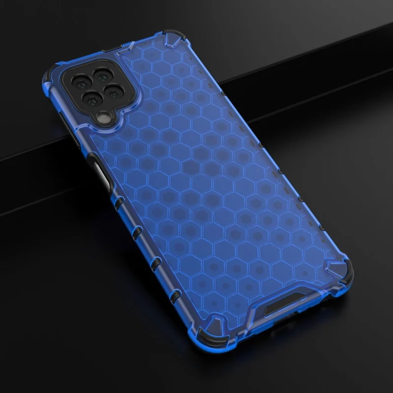 Honeycomb etui pancerny pokrowiec z żelową ramką Samsung Galaxy A22 4G niebieski - obrazek 14