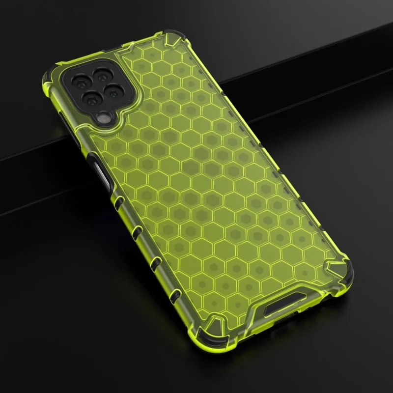 Honeycomb etui pancerny pokrowiec z żelową ramką Samsung Galaxy A22 4G zielony - obrazek 14