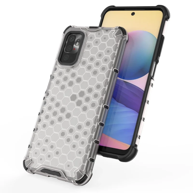 Honeycomb etui pancerny pokrowiec z żelową ramką Xiaomi Redmi Note 10 5G / Poco M3 Pro czarny - obrazek 8