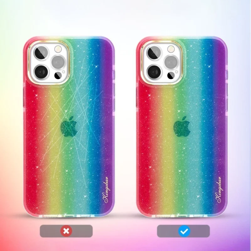 Kingxbar Ombre etui pokrowiec iPhone 12 Pro Max wielokolorowy - obrazek 2