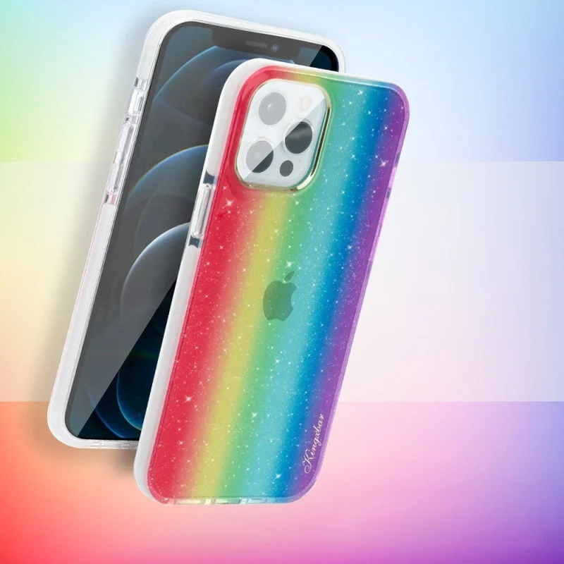 Kingxbar Ombre etui pokrowiec iPhone 12 Pro Max wielokolorowy - obrazek 5