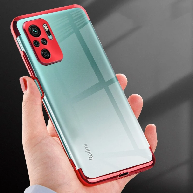 Clear Color case żelowy pokrowiec etui z metaliczną ramką Xiaomi Redmi Note 10 5G / Poco M3 Pro czarny - obrazek 7