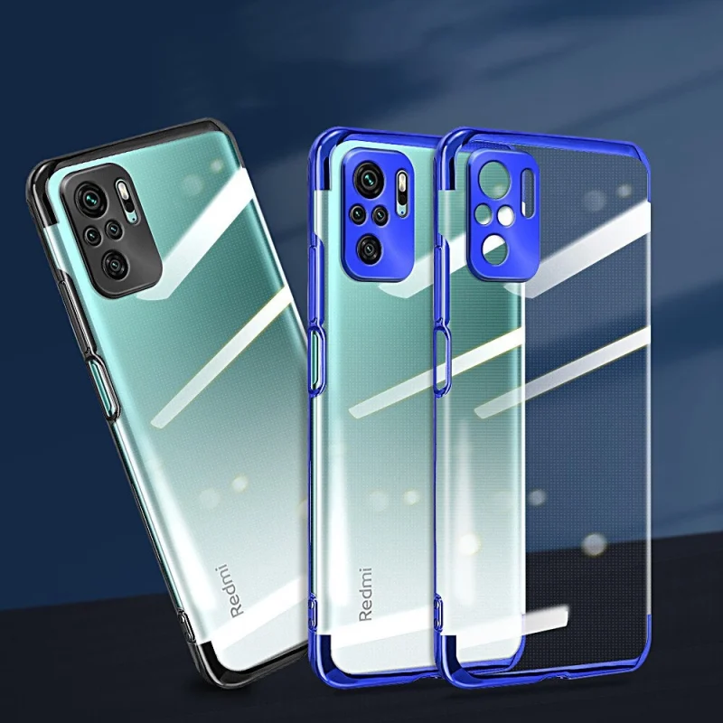 Clear Color case żelowy pokrowiec etui z metaliczną ramką Xiaomi Redmi Note 10 5G / Poco M3 Pro czarny - obrazek 8