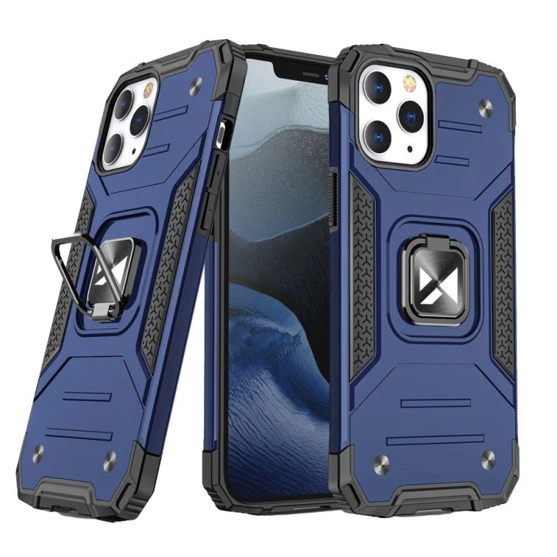 Wozinsky Ring Armor pancerne hybrydowe etui pokrowiec + magnetyczny uchwyt iPhone 13 mini niebieski