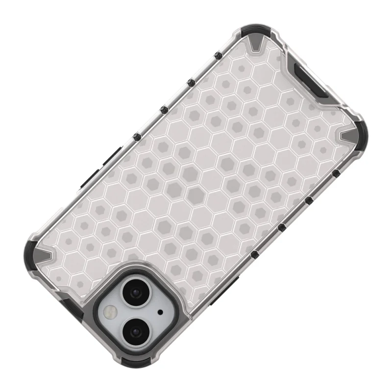 Honeycomb etui pancerny pokrowiec z żelową ramką iPhone 13 czerwony - obrazek 8