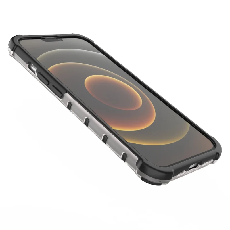 Honeycomb etui pancerny pokrowiec z żelową ramką iPhone 13 czerwony - obrazek 11