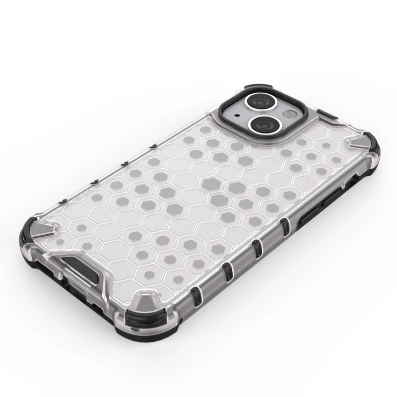 Honeycomb etui pancerny pokrowiec z żelową ramką iPhone 13 mini czarny - obrazek 5