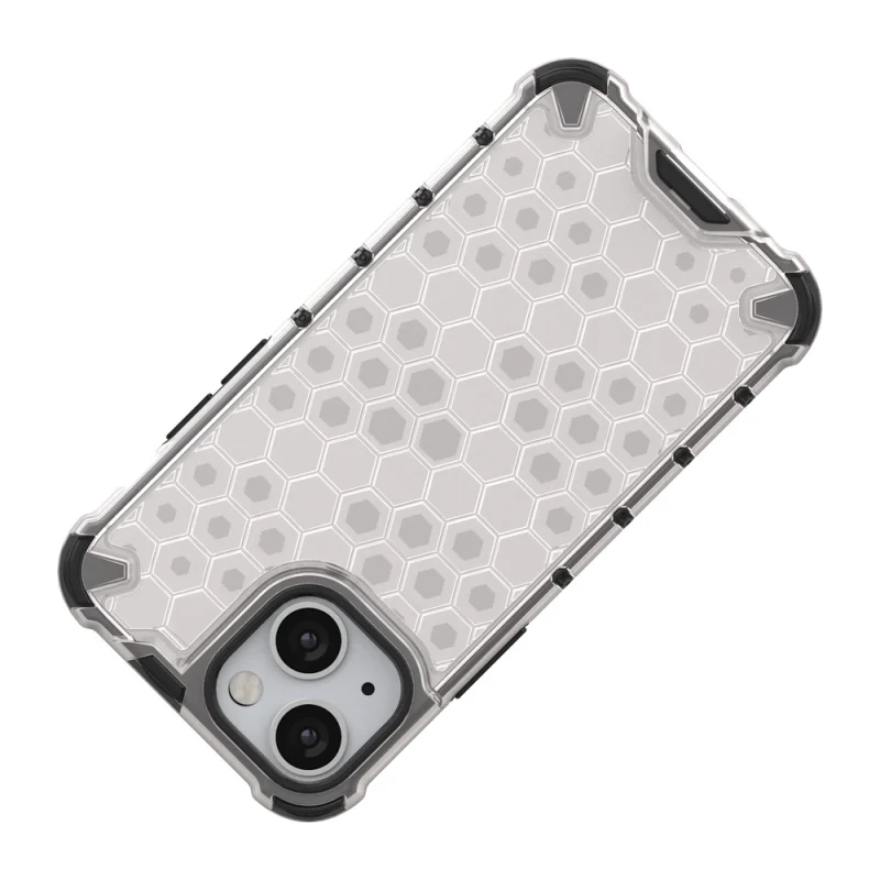 Honeycomb etui pancerny pokrowiec z żelową ramką iPhone 13 mini czarny - obrazek 7