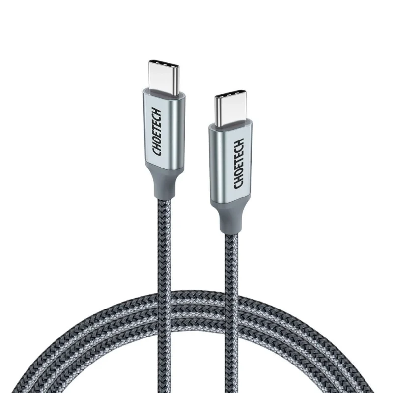 Kabel Choetech XCC-1002-GY USB-C - USB-C PD QC 100W 5A 480Mb/s 1,8m - szary