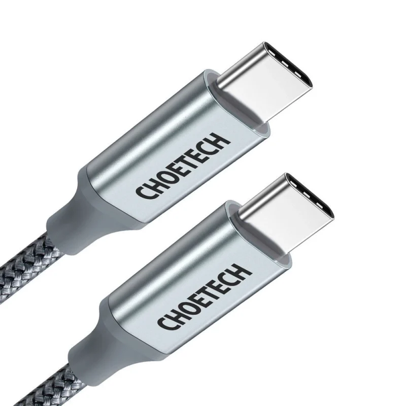 Kabel Choetech XCC-1002-GY USB-C - USB-C PD QC 100W 5A 480Mb/s 1,8m - szary - obrazek 3