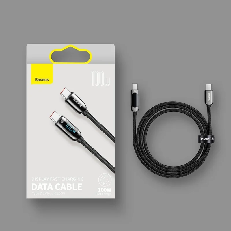 Kabel Baseus CATSK-C01 USB-C - USB-C PD QC 100W 5A 480Mb/s 2m - czarny - obrazek 16